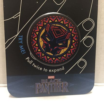 Authentic PopSockets Cell Phone Grip & Stand - Marvel Red Wakanda Black Panther