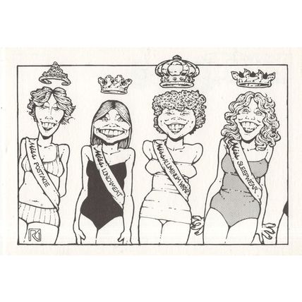 Ugly Beauty Queen Parade Miss Lunchmeat etc Rare Postcard