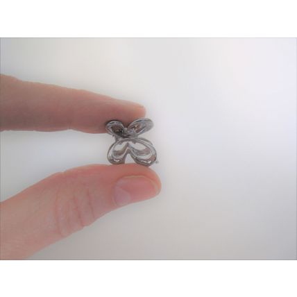 Tiny small dark silver or rose gold butterfly metal hair claw clip
