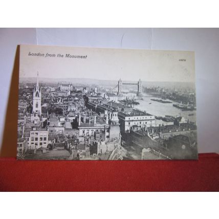 LONDON FROM THE MONUMENT, unused vintage postcard by Valentine /