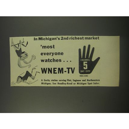 1956 WNEM-TV Station Advertisement - In Michigan's 2nd richest market