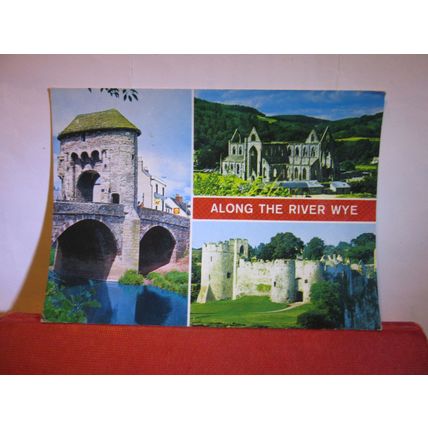 multiview, THE RIVER WYE , MONMOUTH used postcard by Constance 1983 pm =