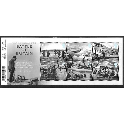 2015 Battle of Britain Mini Sheet with Barcode Fine Used HRD2-B
