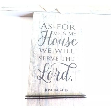 Joshua 24:15 Wall Cross Floral 27.5 CM Gift Christian Home Decor Jesus Faith