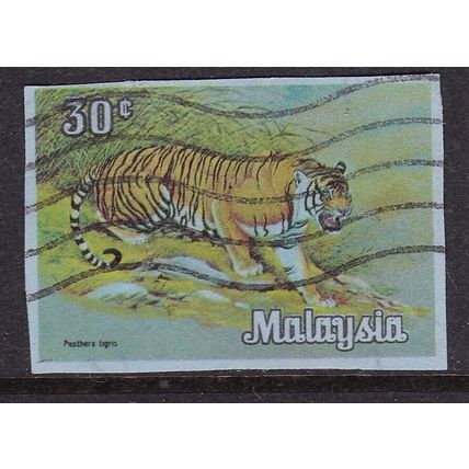 Malaysia 30c Tiger Stationary Cut Out VGC