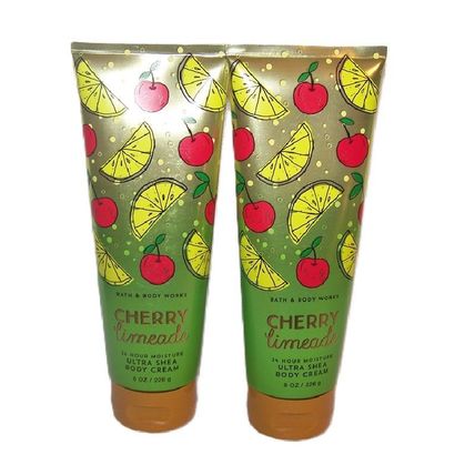 Cherry Limeade Body Cream Bath & Body Works 8 oz Lot of 2 Shea & Cocoa Butter