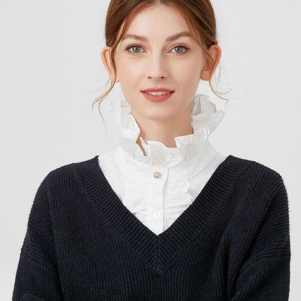 Women False Half Collar Fake Shirt Blouse Ladies Peter Pan Detachable Collars