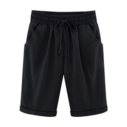 Pants Elastic Waist Shorts Ladies Beach Casual Shorts Plus Size Women Summer Hot