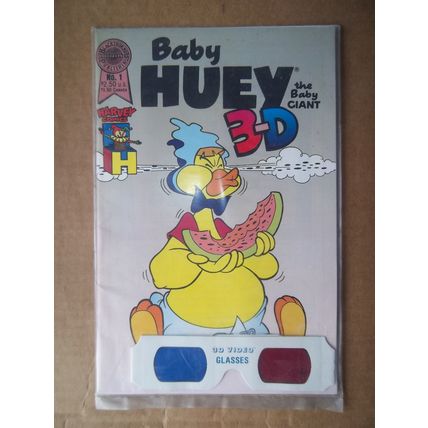 Baby Huey 3-D #1 1988 Harvey Comic Still Sealed with 3-D Video Glasses
