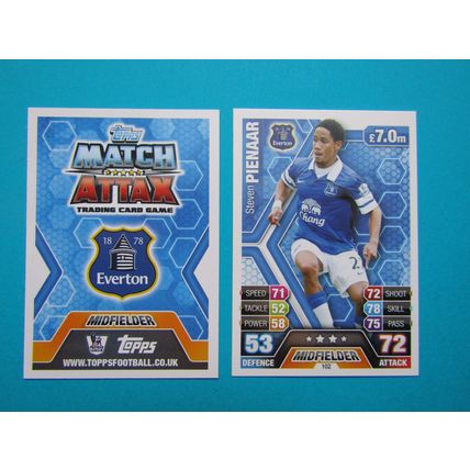 102. Steven Pienaar - Everton - Match Attax 2013/14 Football Card EF1