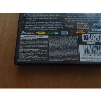 Warhammer 40,000: Dawn of War - Soulstorm PC DVD