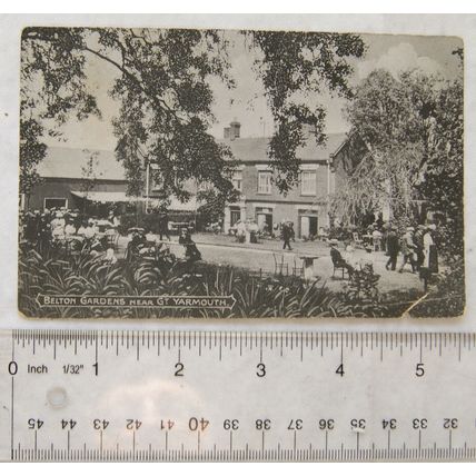 1911 postcard Belton Gardens near Gt. Yarmouth