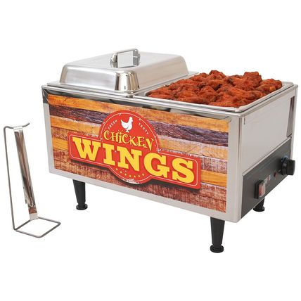 Benchmark USA 51072W Chicken Wings Warmer-Stainless Steel-Brown/Orange-NEW-FAST
