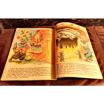 Children's Book The Three Little Pigs By Merrill Publishing Co # 3434 1939