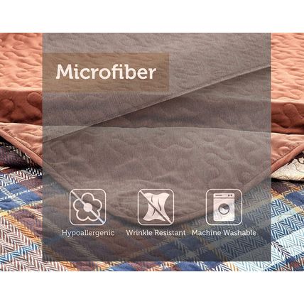 River Fly Fishing Themed Rustic Cabin Lodge Quilt Stitched Bedspread Bedding Set
