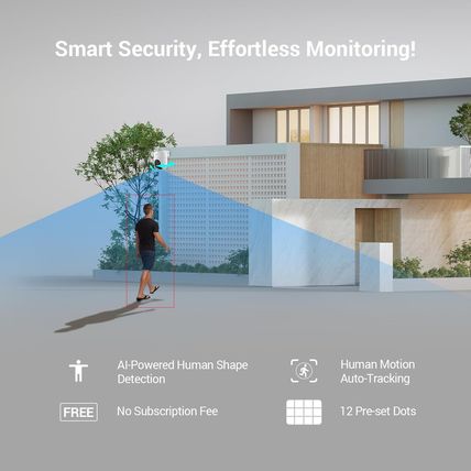 EZVIZ 360° Security Camera Outdoor with Auto-Tracking, Wifi Surveillance Camera