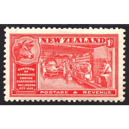 NEW ZEALAND 1936: CHAMBER OF COMMERCE EMPIRE CONFERENCE - 1d MH (G2)