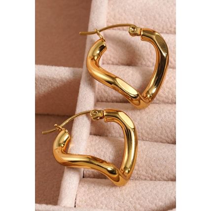 Gold Plated 3D Spiral Stainless Steel Earrings
