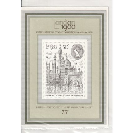 GB stamps 1980 Presentation pack - SG 1118 - London 1980 stamp exhibition