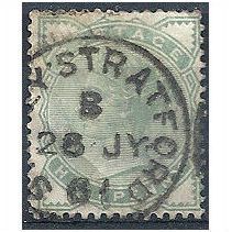 1880 SG165 1/2d Pale Green Fine Used STRATFORD CDS