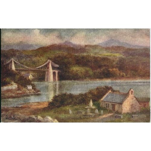Vintage L.M. Long 'Photochrom' Postcard - Menai Straits, North Wales