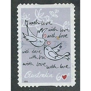 AUS 2012 60c (S/A) 'PAIR OF DOVES' FINE USED (EBID37-762)