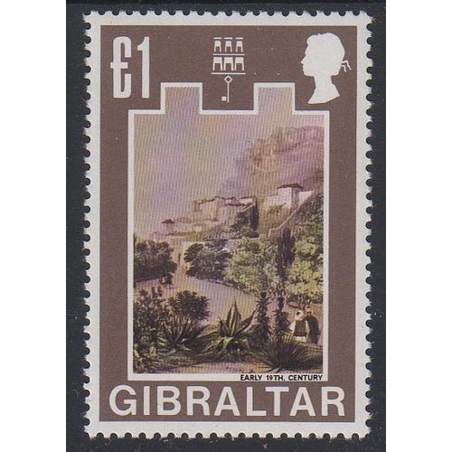 1971 Gibraltar Sg285 £1 old view very lightly m/mint(G40)