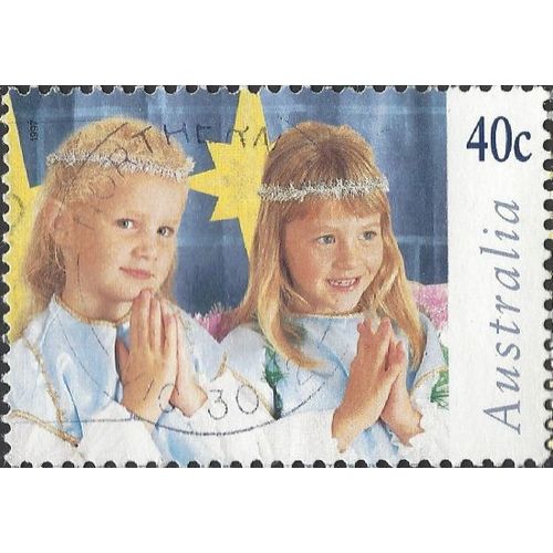 AUSTRALIA, CHRISTMAS, Two Angels, grey 1997, 40c, #2