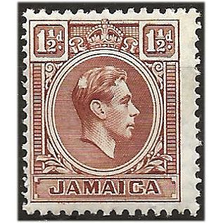 Jamaica 1938 SG127 1 1/2d Brown Mounted Mint . ..