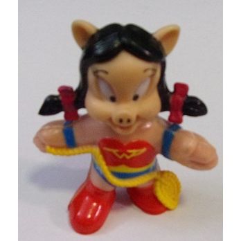 LOONEY TUNES ' WONDER WOMAN ' Petunia Pig figure (1991 )