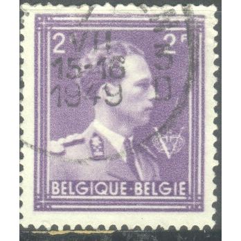Belgium 1936 - SG753 - 2f violet - King Leopold 111 - used