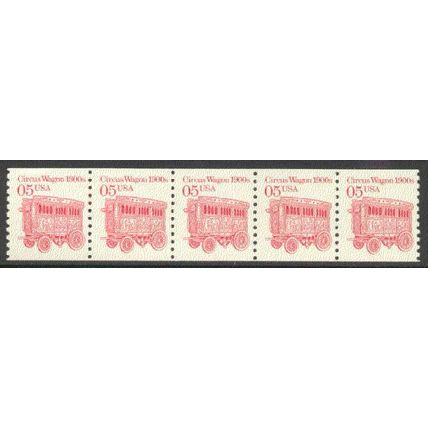 2452 5c Circus Wagon Fine MNH Dry Gum PNC 1/5 P0814