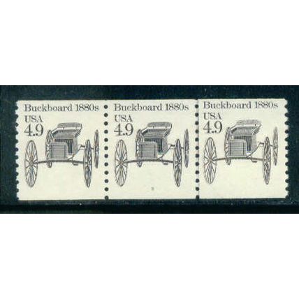 2124 4.9c Buckboard Very Fine MNH Dry Gum PNC 3/3 W0332