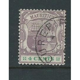 mauritius watermark crown ca sg 130 vfu sg130