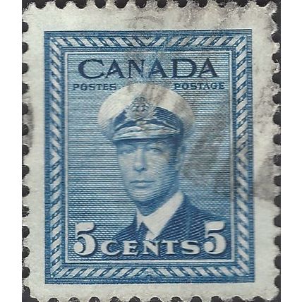 CANADA, King George VI Naval uniform, blue 1942, 5c, #5