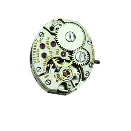 WITTNAUER 5D3 Vintage 17 J Watch Movement 5.75 x 6.75''' = 13.2 x 15.5 mm Runs