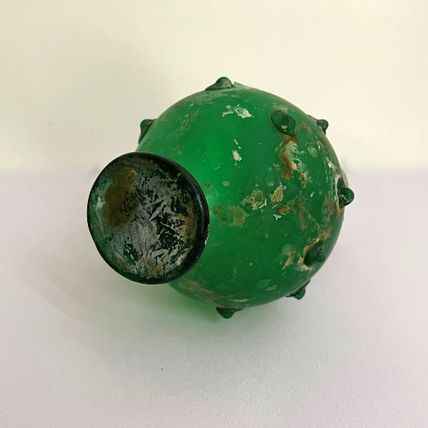 Ancient Roman Glass Vessel Trailed Decoration, MUSEUM QUALITY Make offer!