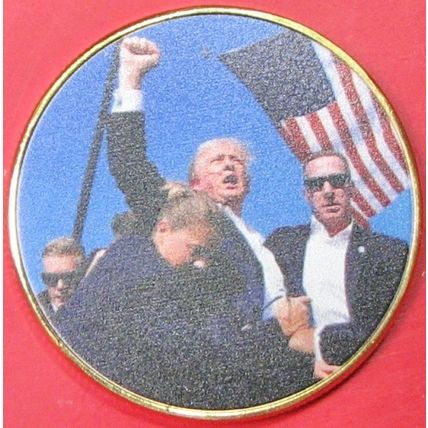 Trump Assassination Attempt. Challenge Coin. 1.50". 77b.