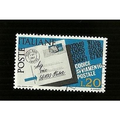 Francobolli Italia Repubblica 1967 - Lire 20. ( Stamps-Timbres-Briefmarken-Se