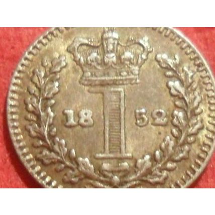 1852 Victoria Maundy Penny.