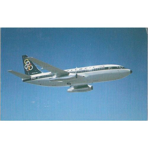 Olympic Airways Boeing B737 200 Aircraft Postcard (A10341)