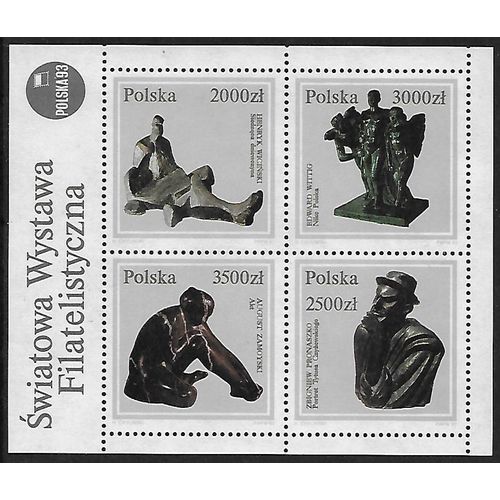 Mi Block 119: Polska '93 International Stamp Exhibition: Polish Sculpture.