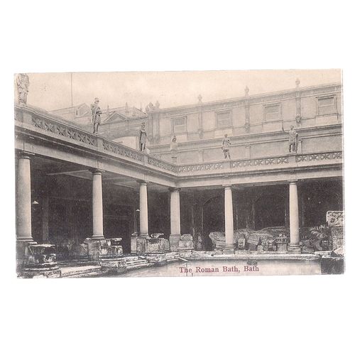 THE ROMAN BATHS, BATH, SOMERSET used postcard 1906 by Henry Hodder & Co =