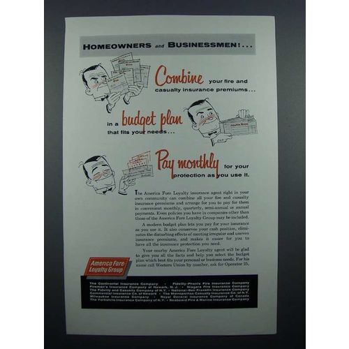 1959 America Fore Insurance Ad