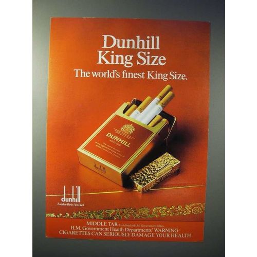 1979 Dunhill King Size Cigarette Ad - World's Finest
