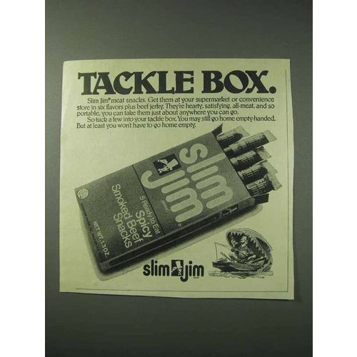 1978 Slim Jim Meat Snacks Ad - Tackle Box