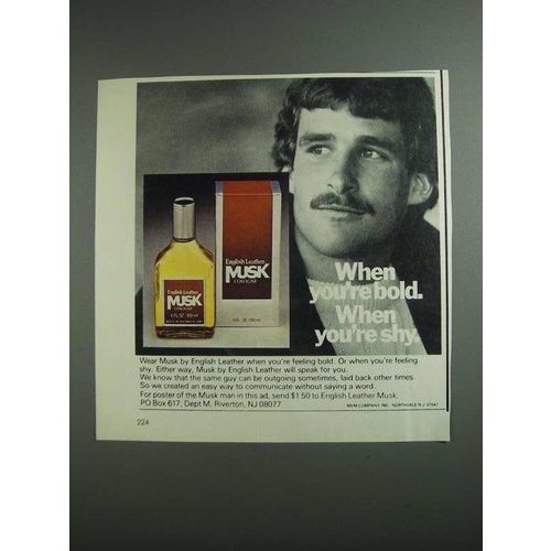1984 English Leather Musk Cologne Ad - When You're Bold