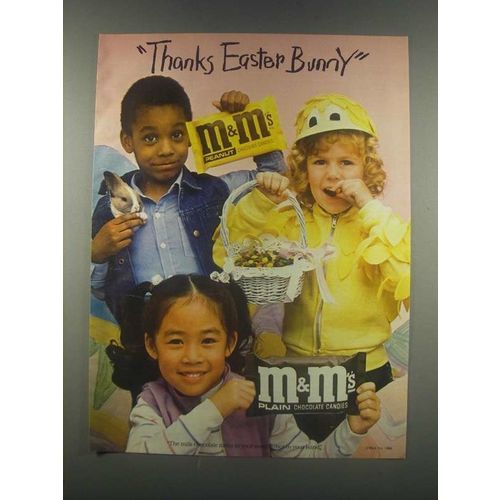 1985 M&M's Chocolate Candies Ad - Easter Bunny