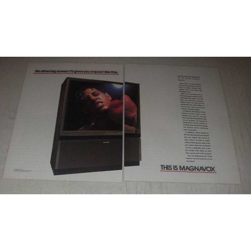1985 Magnavox 37" Big Screen TV Ad - gives you impact like this