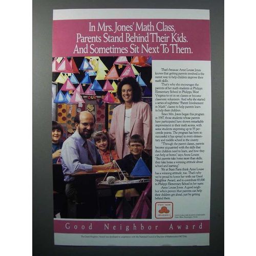1992 State Farm Insurance Ad - Mrs. Jones Math Class